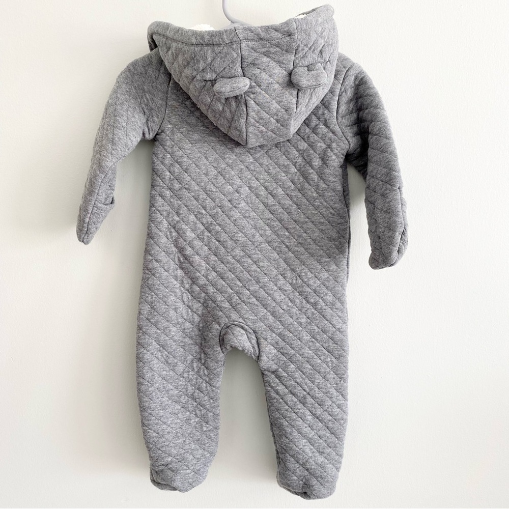 Carter’s Baby Grey Quilted Fleece Bunting Size 9 Months - Picture 4 of 4